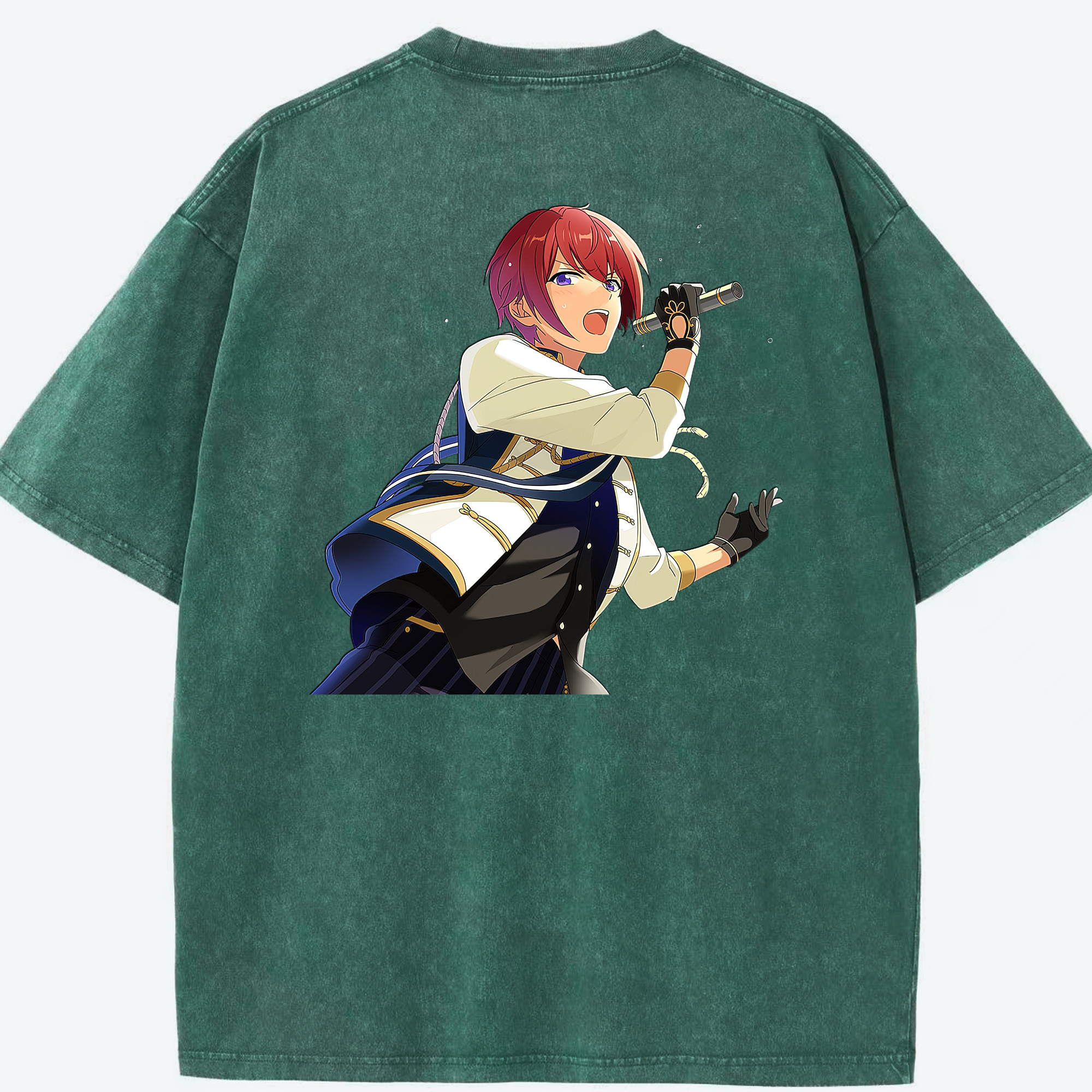 （画像用） あんさんぶるスターズ! Ensemble Stars 綿100% ヴィンテージ風 半袖Tシャツ（背面プリント）